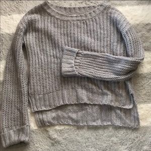 Gray knitted sweater
